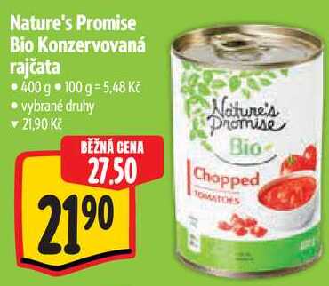 Nature's Promise Bio Konzervovaná rajčata, 400 g