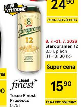 Staropramen 12, 0.5 l, plech