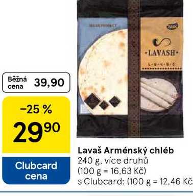 Lavaš Arménský chléb, 240 g, více druhů  