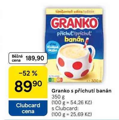 Granko s příchutí banán, 350 g