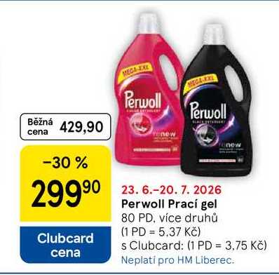 Perwoll Prací gel, 80 PD, více druhů 