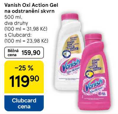 Vanish Oxi Action Gel na odstranění skvrn, 500 ml