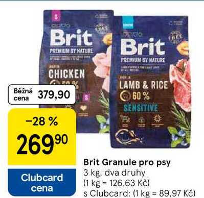 Brit Granule pro psy, 3 kg, dva druhy