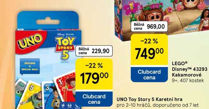 UNO Toy Story 5 Karetní hra, pro 2-10 hráčů, doporučeno od 7 let