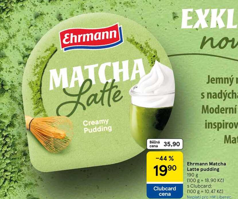 Ehrmann Matcha Latte pudding, 190 g