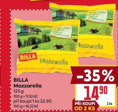 BILLA Mozzarella 125 g