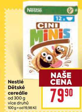 Nestlé Dětské cereálie od 300 g