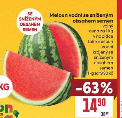 Meloun vodní se sníženým obsahem semen volný cena za 1 kg 