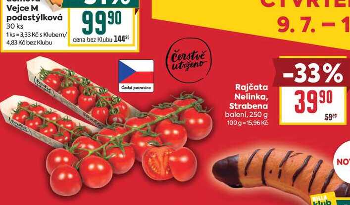 Rajčata Nelinka, Strabena balení, 250 g