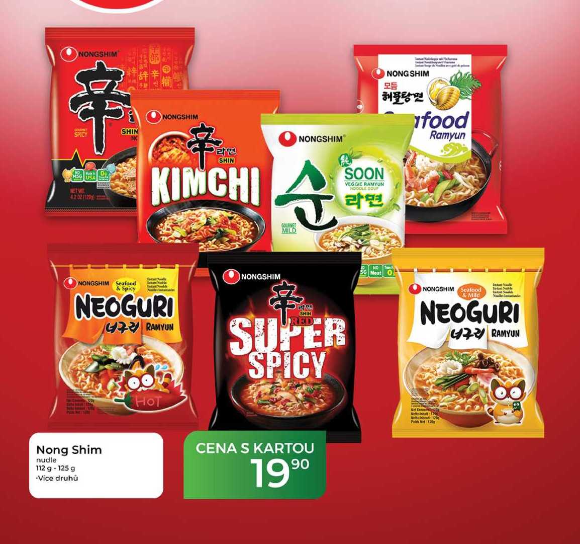 Nong Shim nudle 112 g-125 g