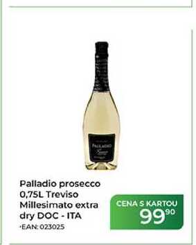Palladio prosecco 0,75L Treviso Millesimato extra dry DOC - ITA  