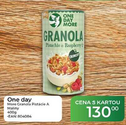 One day More Granola Pistácie A Maliny 400g