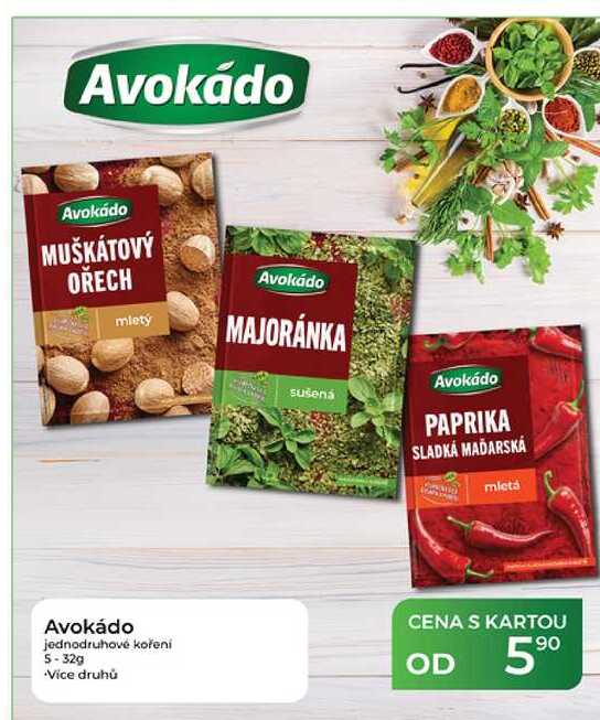 Avokádo jednodruhové koření 5-32g
