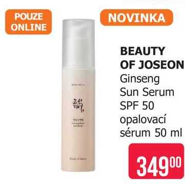 BEAUTY OF JOSEON Ginseng Sun Serum SPF 50 opalovací sérum 50 ml
