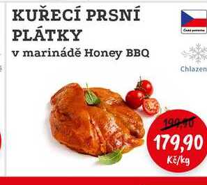 KUŘECÍ PRSNÍ PLÁTKY v marinádě Honey BBQ 1kg