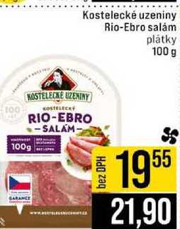 Kostelecké uzeniny Rio-Ebro salám plátky 100 g 