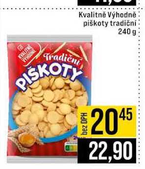 Kvalitně Výhodně piškoty tradiční 240 g
