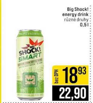 Big Shock! energy drink různé druhy 0.5l