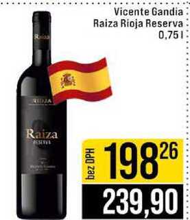 Vicente Gandia Raiza Rioja Reserva 0,75l