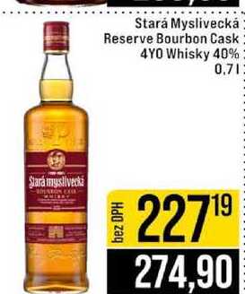 Stará Myslivecká Reserve Bourbon Cask 4YO Whisky 40% 0,7l