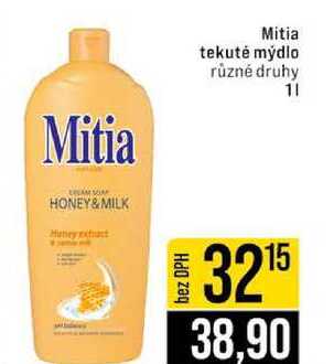 Mitia tekuté mýdlo různé druhy 1l