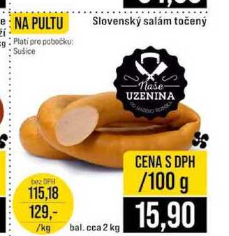 Slovenský salám točený 100g