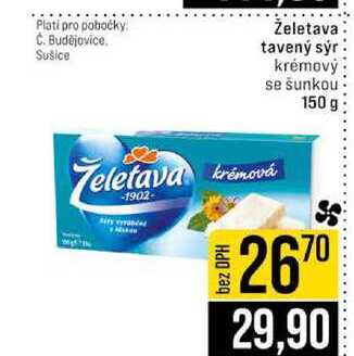 Želetava tavený sýr krémový se šunkou 150 g