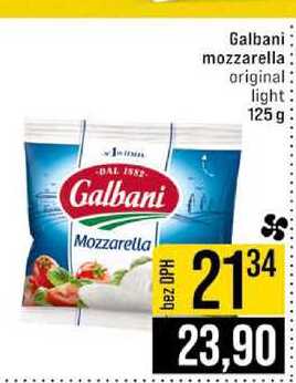 Galbani mozzarella original light 125 g