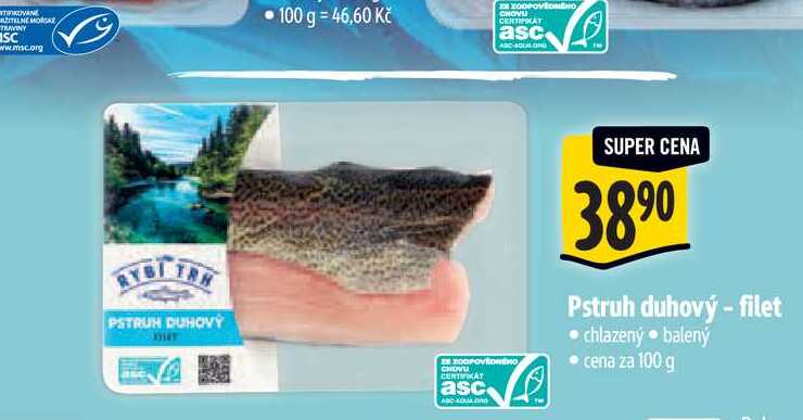 Pstruh duhový-filet  100 g