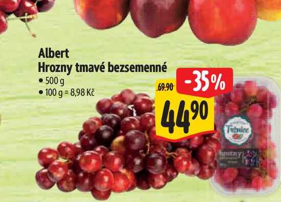 Albert Hrozny tmavé bezsemenné 500 g  