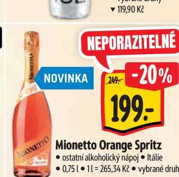   Mionetto Orange Spritz 0,75 l