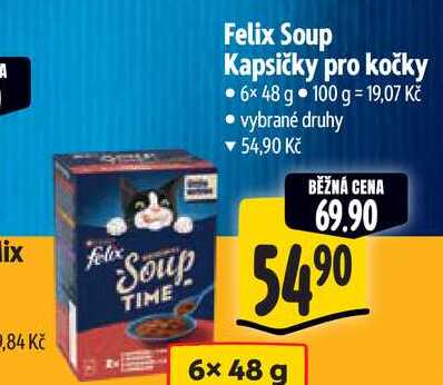 Felix Soup Kapsičky pro kočky 6x48 g
