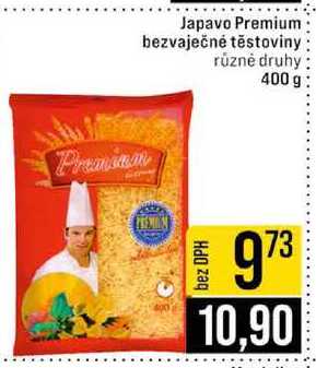Japavo Premium bezvaječné těstoviny různé druhy 400 g