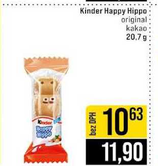 Kinder Happy Hippo original kakao 20.7g
