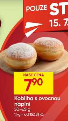Kobliha s ovocnou náplní 50-65 g