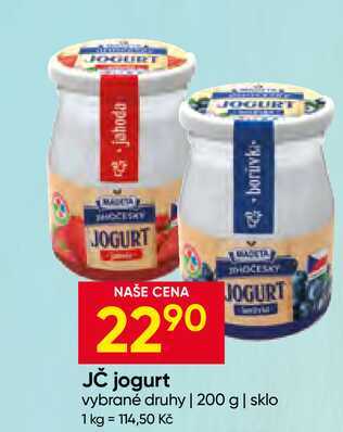 Madeta Jihočeský jogurt vybrané druhy 200 g sklo