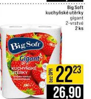 Big Soft kuchyňské utěrky gigant 2-vrstvé 2 ks