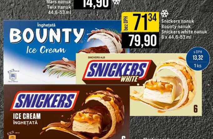Snickers nanuk Bounty nanuk Snickers white nanuk 6 x 44,6-53 ml