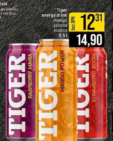 Tiger energy drink mango jahoda malina 0,5l