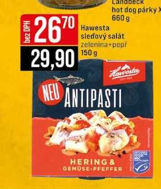 Hawesta sledový salát zelenina+pepř 150 g 
