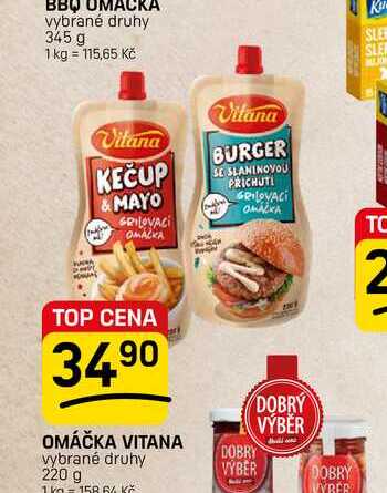 OMÁČKA VITANA vybrané druhy 220 g