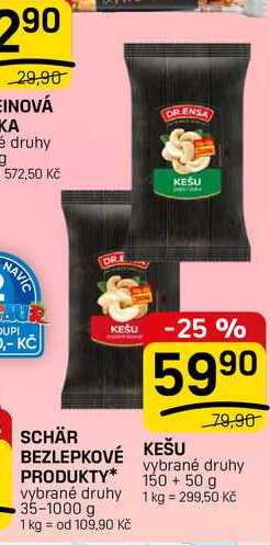 KEŠU vybrané druhy 150 + 50 g