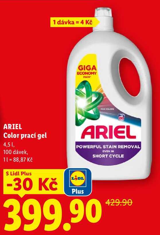 ARIEL Color prací gel, 4,5 l/100 PD