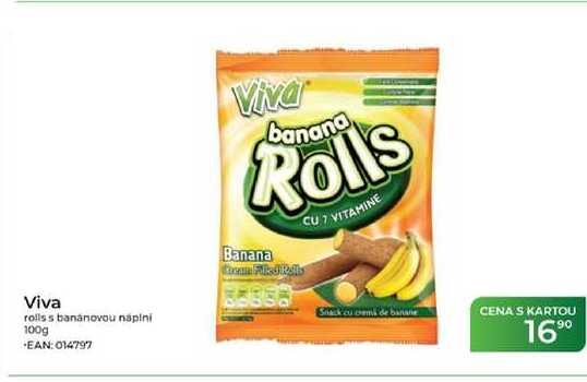 Viva rolls s banánovou náplní 100g