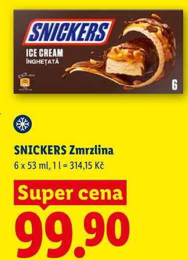 SNICKERS Zmrzlina, 6x 53 ml