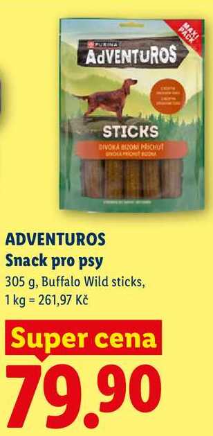 ADVENTUROS Snack pro psy, 305 g