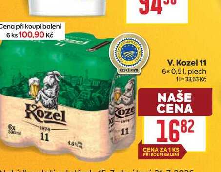 V. Kozel 11 6x0,51, plech 