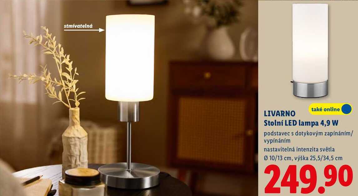 LIVARNO Stolní LED lampa 4,9 W 
