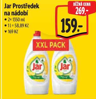 Jar Prostředek na nádobí, 2x 1350 ml