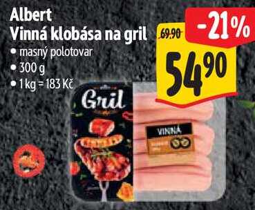 Albert Vinná klobása na gril, 300 g
